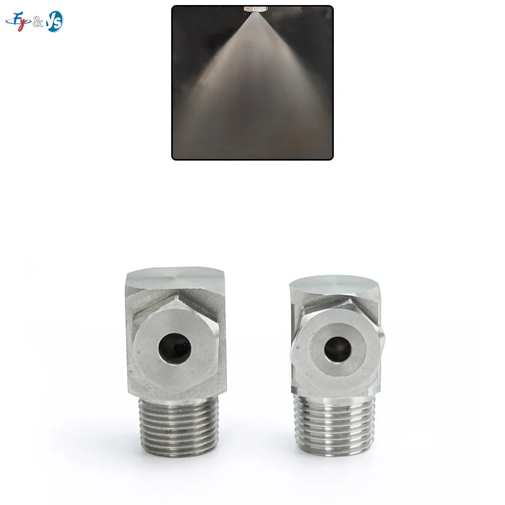 L-shaped Right Angle Stainless Steel Solid Cone Atomizing Spray Nozzle High Pressure Industrial Surface Washing Cleaning
