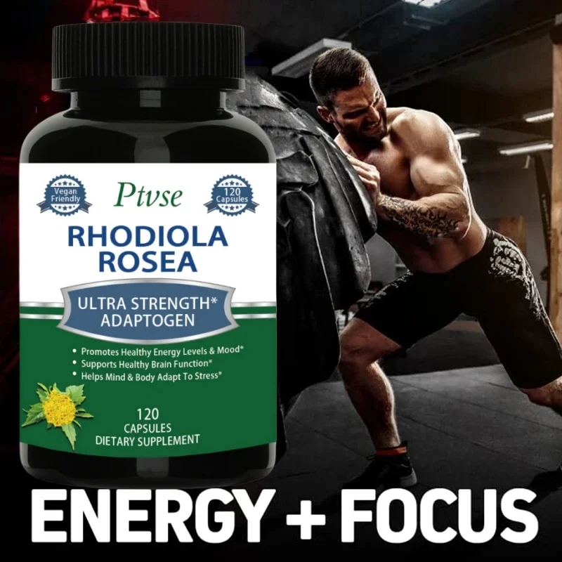 Rhodiola Rosea - Rhodiola Rosea for Energy, Stress Relief, Mood Support and Focus To Enhance Athletic Performance Brain Function