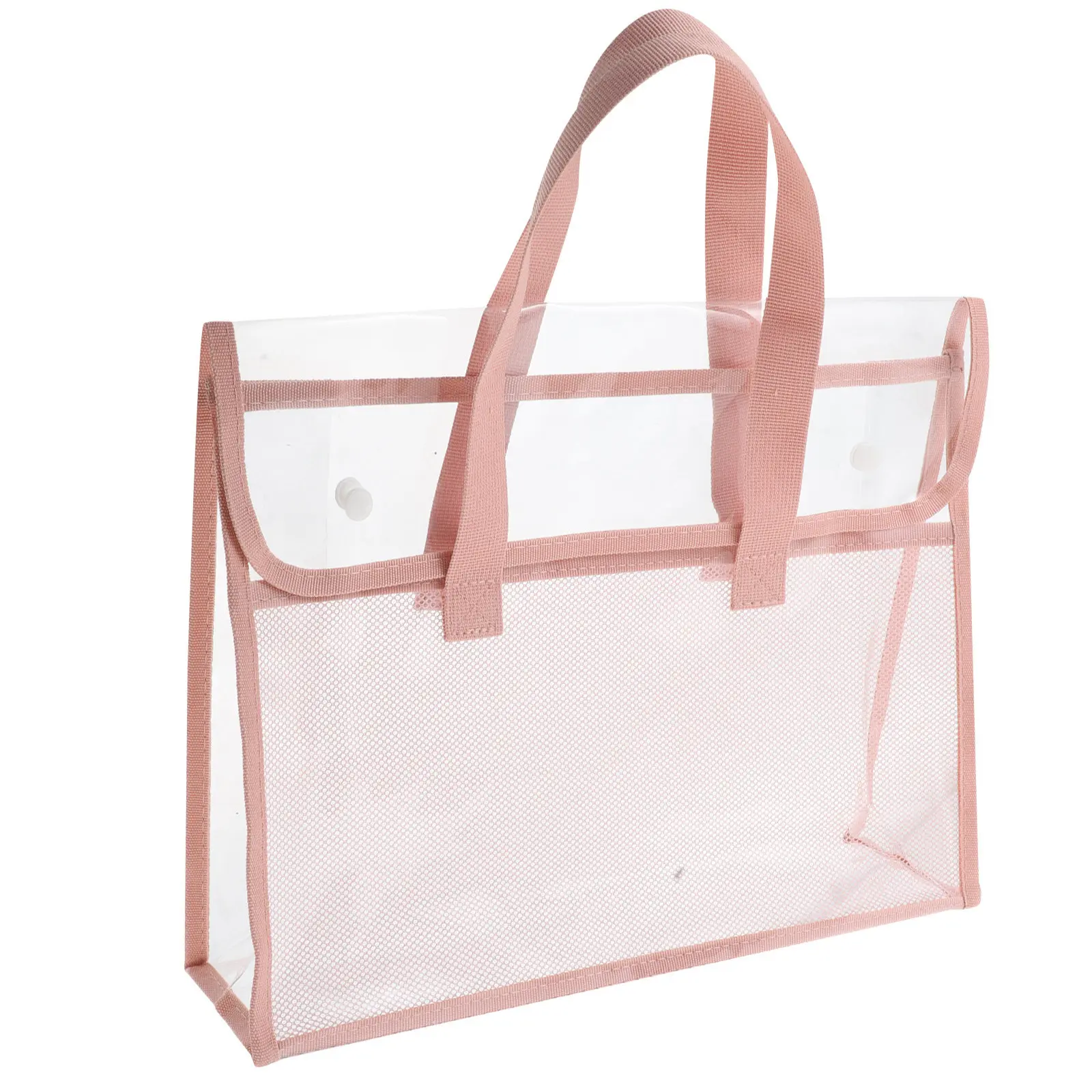 

Waterproof Transparent Tote Bag Large Capacity Clear Handbag for Beach Swimming Shopping Outdoor Use Stylish Pool Tote