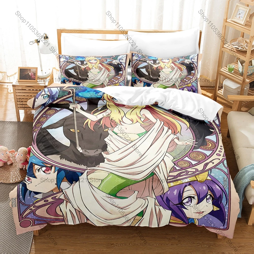 Cool Jashin-chan Dropkick X Bedding Set Duvet Cover + 2 Pillowcases Devil Jashin Yurine Comedy Demon Anime Bedroom Decor