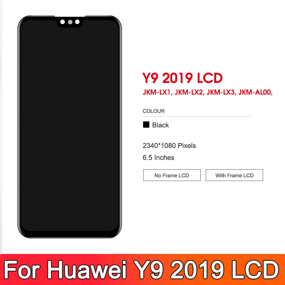 For HUAWEI Y9 2019 6.5\'\'For Enjoy 9 Plus JKM-LX1 LX2 LX3 AL00 LCD Display Touch Screen Digitizer Assembly Replacement