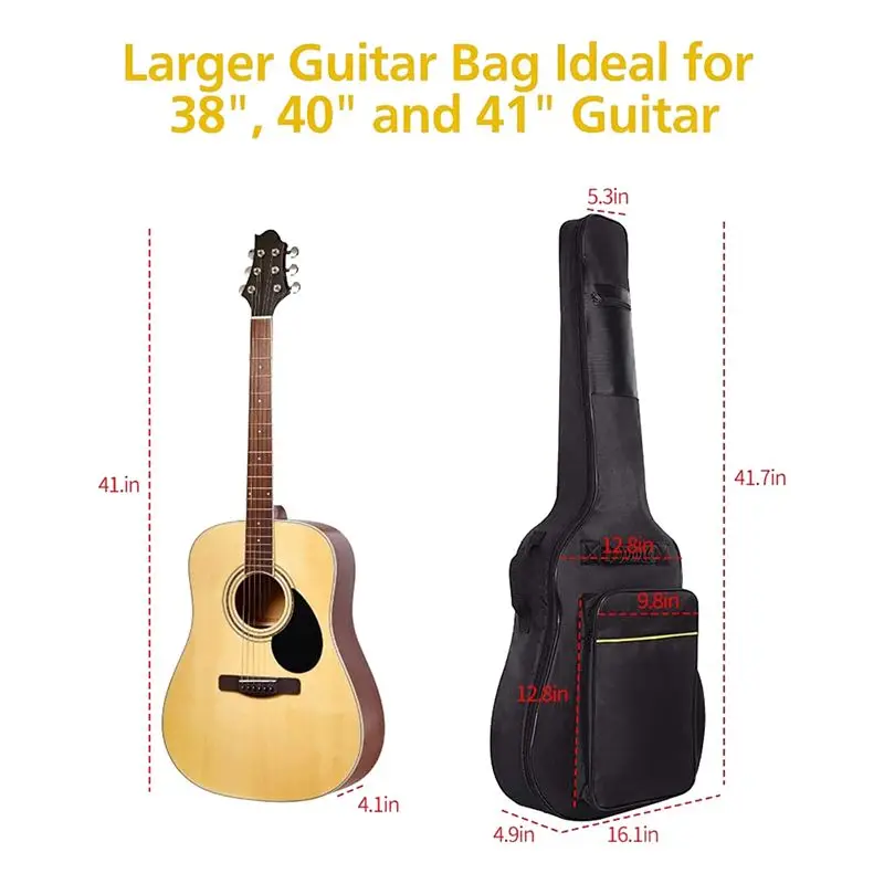 L63A 2 Pack Guitar Bags,41 Inch Guitar Bag,Electric Guitar Case,for Acoustic Classical Guitar, Ukulele, Guitar view 4
