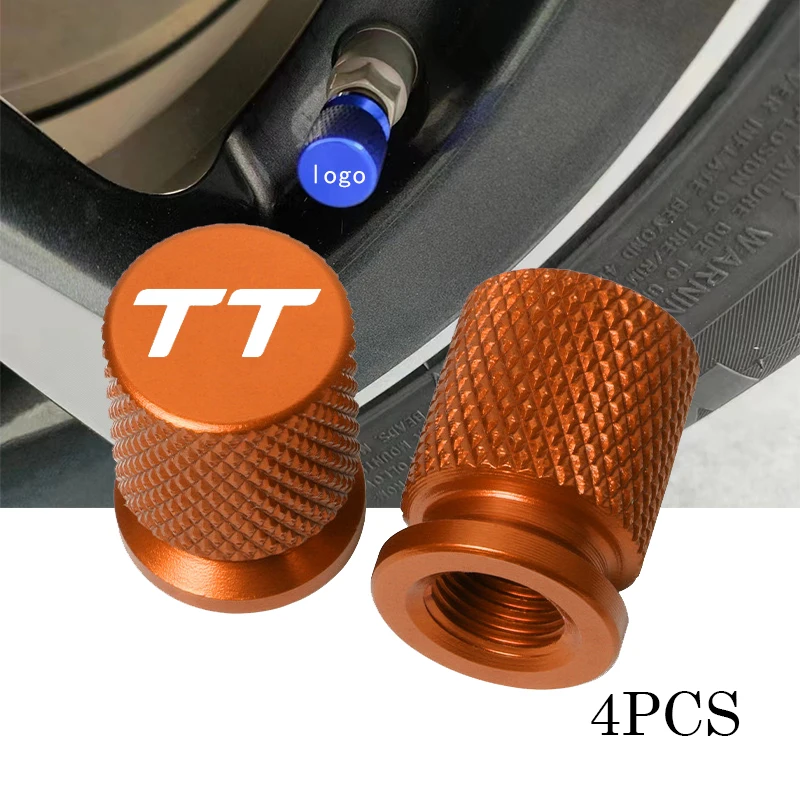 For Audi TT TTRS 8j 8n 8s mk1 2 3 S line Custom LOGO Car Decor Airdust Waterproof Car Wheel Tire Valve Caps Airdust Covers 4Pcs