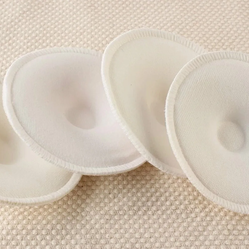 4 Pcs New Bamboo Breast Pad Nursing Pads For Mum Washable Waterproof Feeding Pad Bamboo Reusable