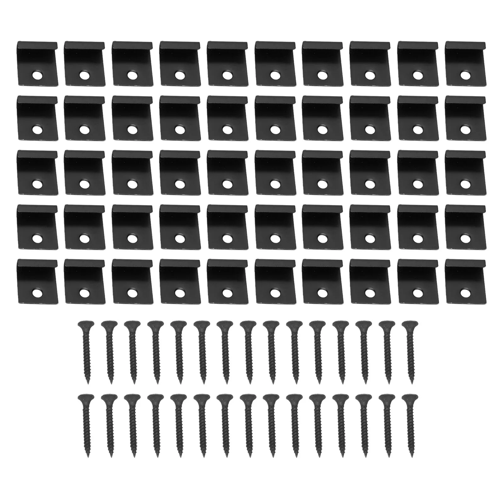 50 Pcs Start Clips for Decking Stainless Steel Hidden Deck Starter Clips Fasteners with Self Tapping Screws