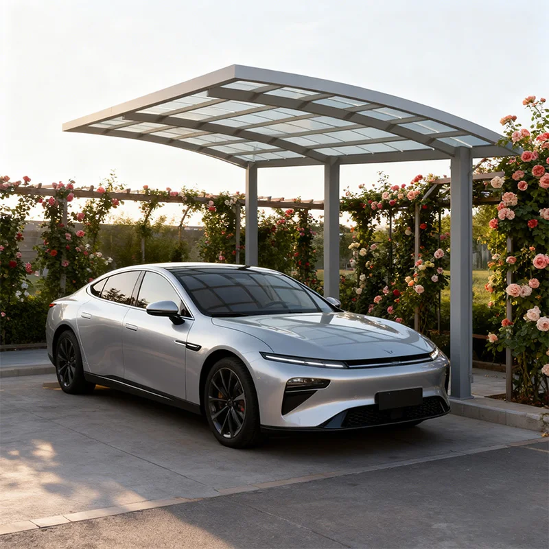 قوية الألومنيوم في الهواء الطلق سيارة مرآب مظلة معدنية في الهواء الطلق مقاوم للماء البولي كربونات سيارة المأوى المرآب لسقيفة مواقف السيارات #2