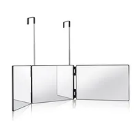 White Retractable Adjustable Hanging Three Mirrors Makeup Folding Three Mirrors Three Fold Mirror Spot Portable Cosmetic