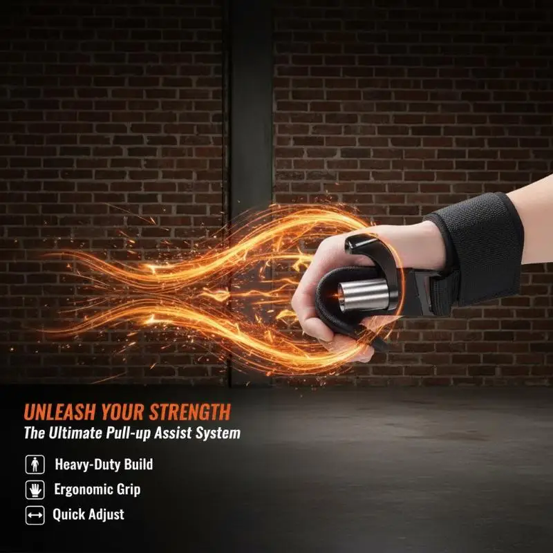 Klimmzug-Unterstützungshaken für das Handgelenk, rutschfester Griff, robuste Fitness-Trainingshilfe für Krafttraining und Gewichtheben im Fitnessstudio. – Detail 1