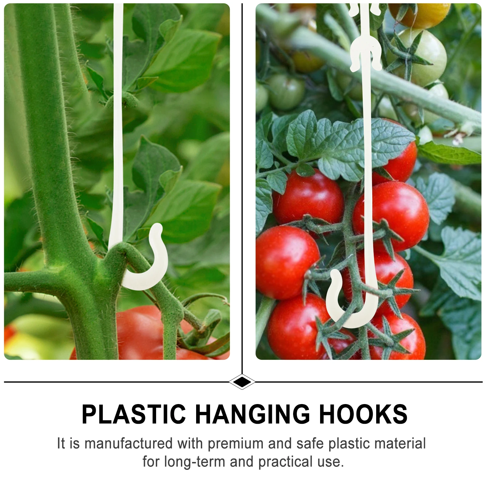 

150 Pcs Fruit Hooks Cluster Support Plant Pepper Flower Holders Plastic Hangers Gardening Accessories Plant Cages Sturdy