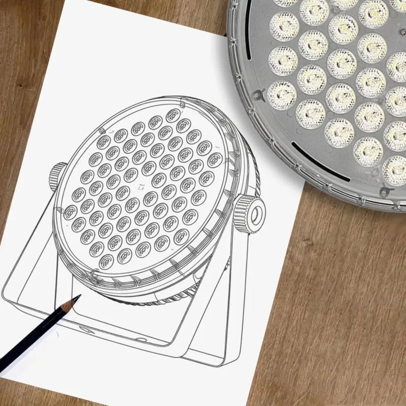 Stage Light 60 LED RGBW Lights For Conference Halls And Stage Atmosphere EU Plug
