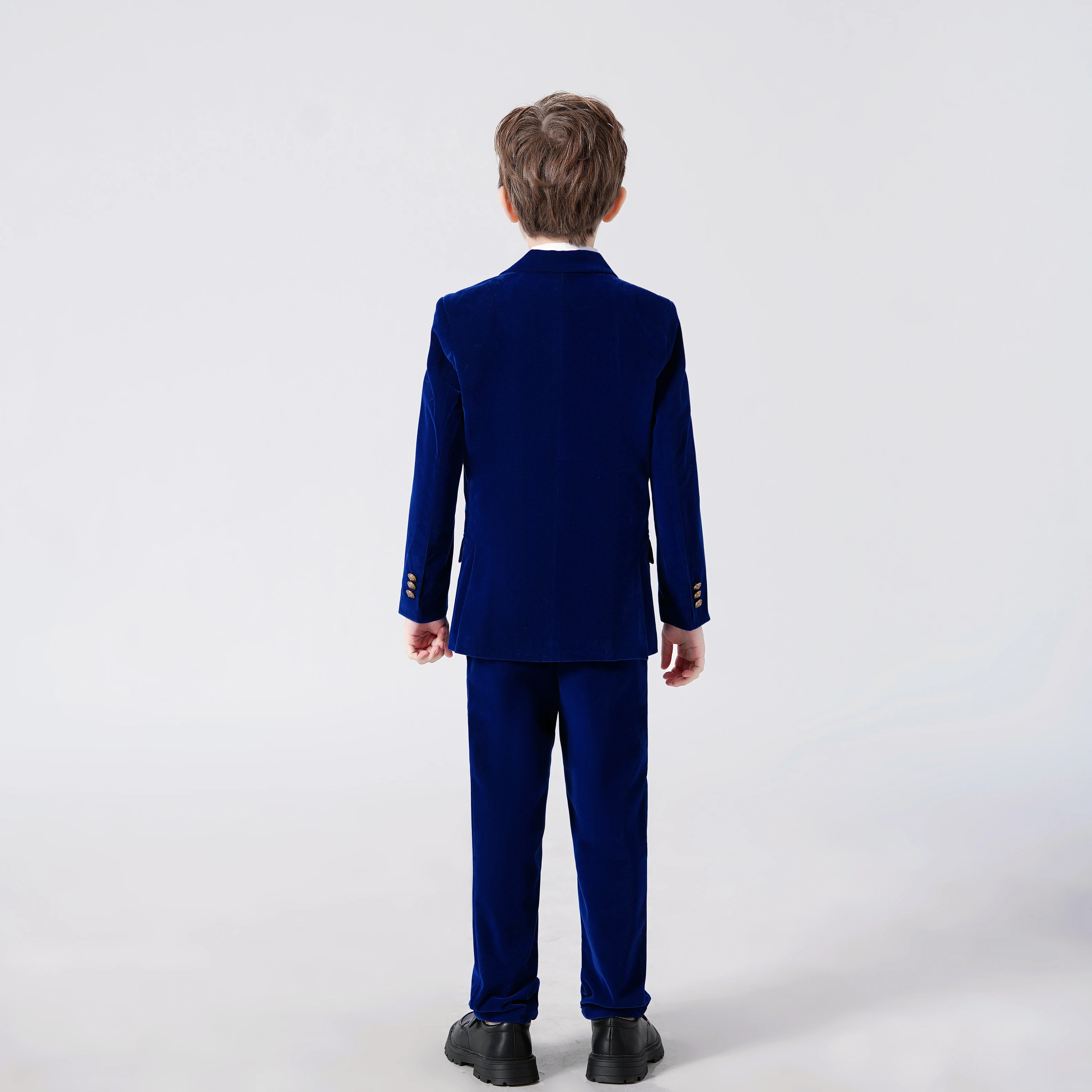 Boys Suit Jacket for Kids Formal Velvet Blazer School Uniforms