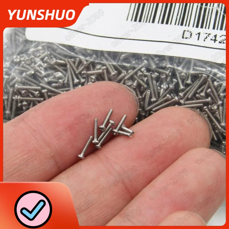 200pcs M1 M1.2 M1.4 M1.6 M1.7 6mm 8mm  304 A2  Stainless Steel Cross Pan Head Micro Small Mini Screw  GB818