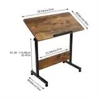 Adjustable Height Standing Desk, Portable Laptop Desk, Rolling Computer Stand with Adjustable Height