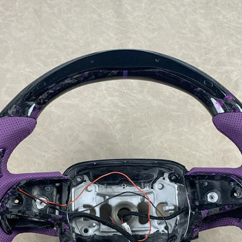 Customized LED Display Screen Car Genuine Carbon Fiber Steering Wheel For Dodge Challenger 2015 2016 2017 2018 2019