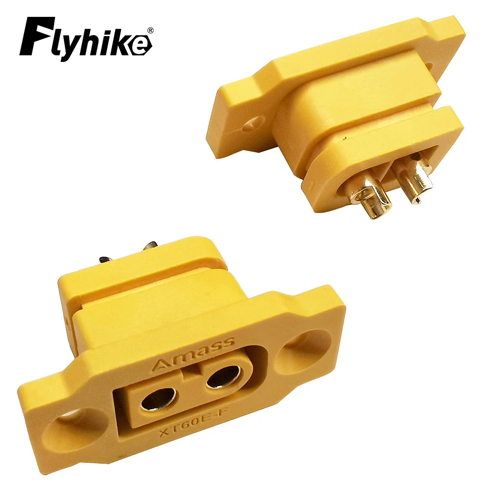 1/2/5/10pcs Amass XT60E-F Female Plug Battery Connecting Adapter Large Current Gold/Brass Ni Plated Power Connector for RC Model