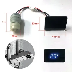 Micro Hydro Generator Tela de chuveiro com display digital Conjunto de sistema de chuveiro cinza Peças de reposição torneira Acessórios