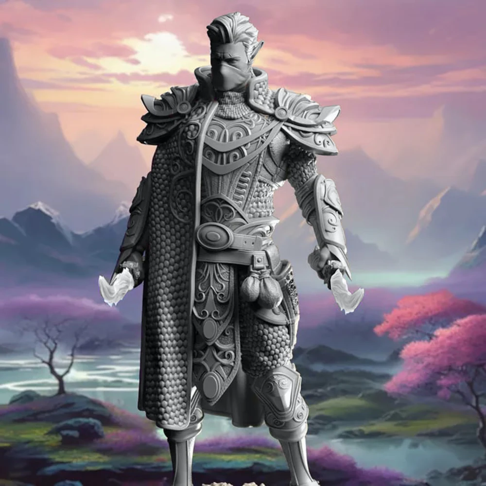 1/24/18/16/12 Warrior Resin Model Kit GK Micro 3D Printed Grey Model Statue, High Precision Resin Model Hand Uncolored