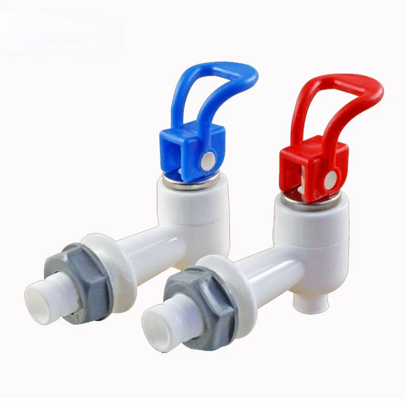 1 pair Drinking fountain faucet Water dispenser faucet Water dispenser switch hot and cold water mouth piano key press type