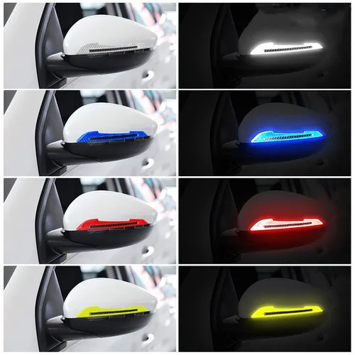 

Car Reflective Stickers Collision avoidance Warning Strip Tape Traceless Protective Sticker Warn on Car Rearview Mirror