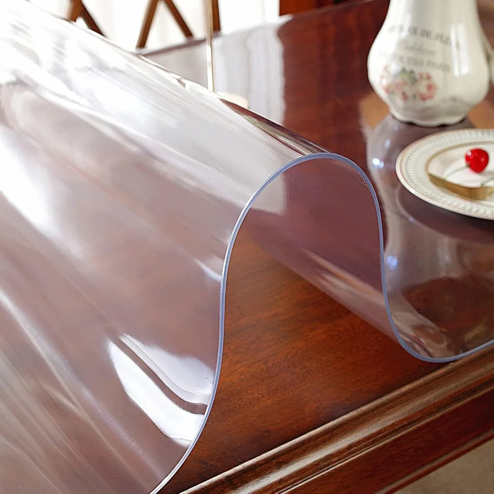 Plastic Table Cover, Transparent Table Mat, Coffee Table Protective Mat, Wriplastic Table Cover, Transparent Table Mat