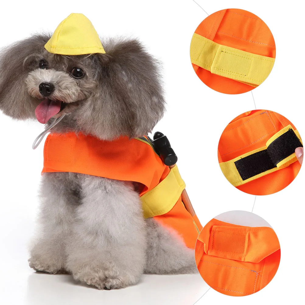 

Pet Clothes Festive Dog Costume Engineer Style Wear Resistant Puppy Outfit Comfortable Breathable Party Supplies Small Dogs