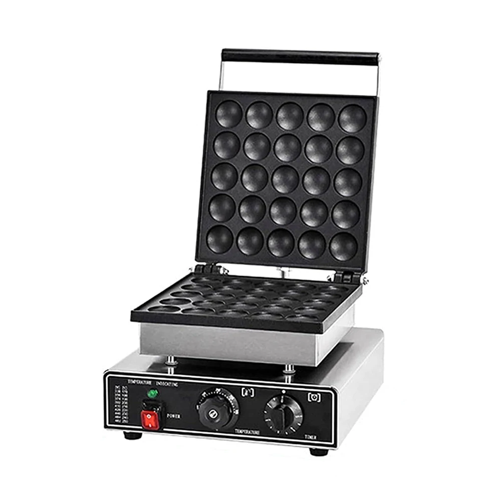 

FQ25B 25-Cavity Electric Mini Pancake Maker Non-Stick Dutch Hotcake Machine For Home, Café & Commercial Use