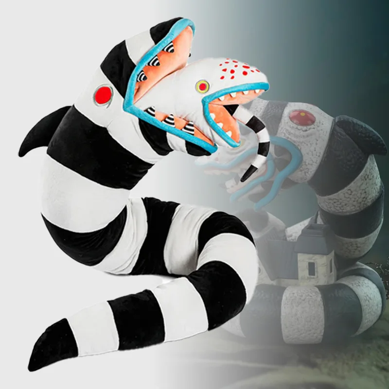 130cm Beetlejuice Beetlejuice sandworm Plush Anime  Plush Toy Stuffed Animals Movie Fans Children Birthday Kawaii Decor Toy Gift