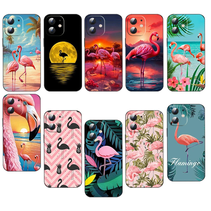 YR-3 Flamingos Animal Soft Silicone Case for Moto Edge 20Lite G40 G41 G51 G22 G71 5G G9 Play G20 G100 Caver