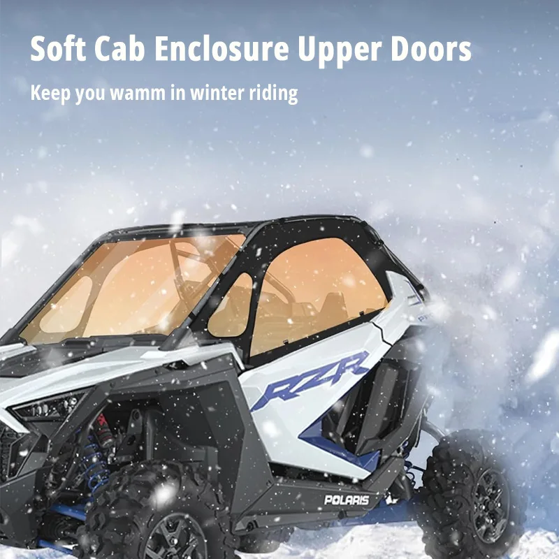 ل حاويات الكابينة الناعمة RZR Pro طقم الباب العلوي مقاوم للماء أشرطة سهلة تثبيت لـ 2020-2024 Polaris RZR PRO XP/Turbo R 2-seat #4
