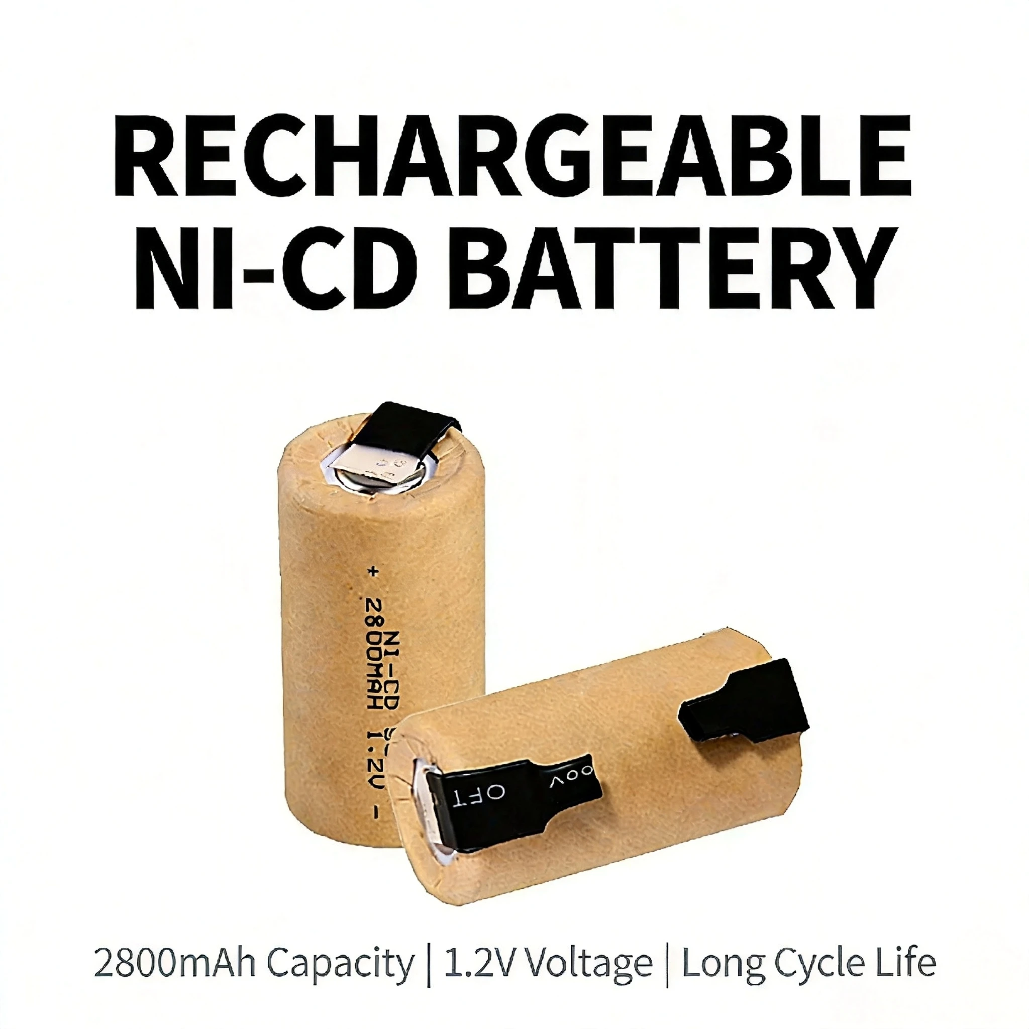 

Screwdriver Electric Drill SC Batteries 1.2V 2800mAh Sub C Ni-Cd Rechargeable Battey With Tab Power Tool NiCd SUBC Cells