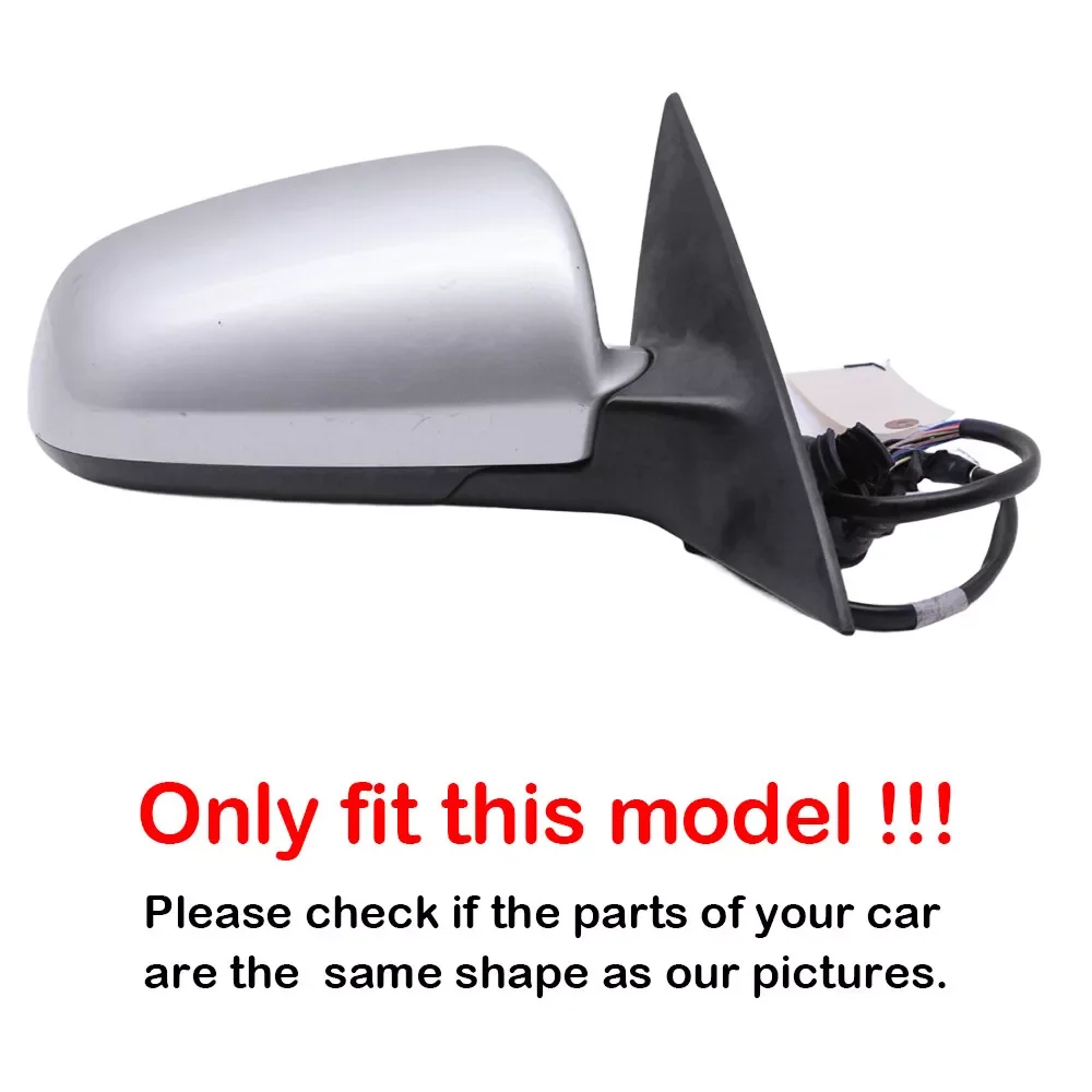 For Audi A3 S3 8P 05-08 A4 S4 B6 B7 8E 8H A6 S6 C6 Car Rearview Side Mirror Cover Wing Cap Exterior Door Rear View mirror cover