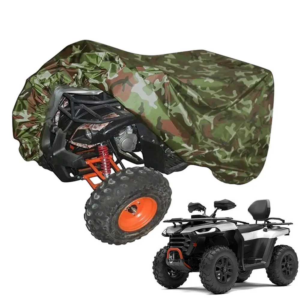 Quad Bike Atv Cover Universal 190t 210D Waterproof Motorcycle Vehicle Scooter Kart Motorbike Covers All Size Camouflage Black