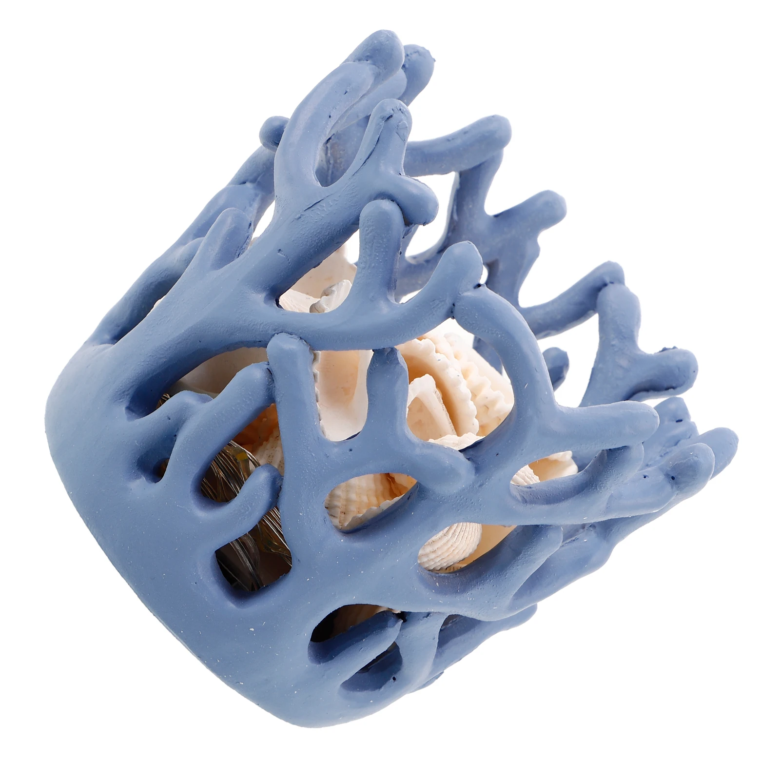 

Synthetic Resin Coral Craft nament Powered Luminous Mediterranean Style Home Office Decor Desktop Model
