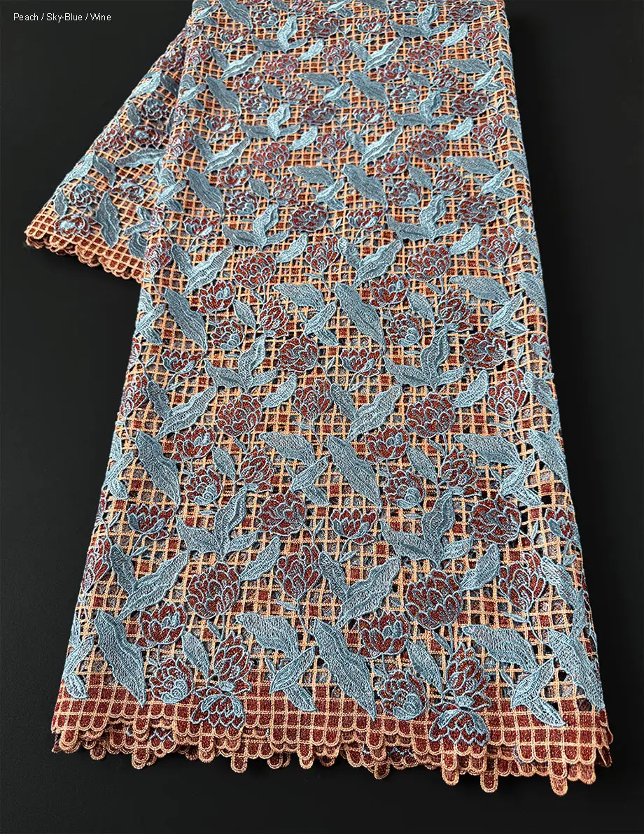 Hoogwaardige Guipure kant voor mannen, vrouwen, Afrikaanse koppels, jurken, Lurex geborduurde koordkant, Dubai Abaya stof, ceremonie kleding