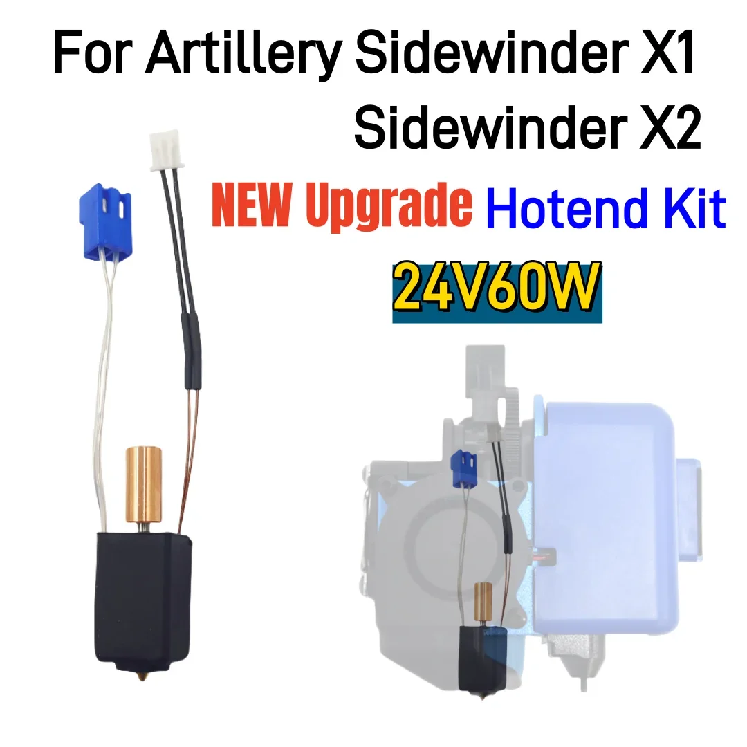 

Для Artillery Sidewinder X2 Upgrade Hotend Sidewinder X1 Upgrade 24V 64W Sidewinder X2 Экструдер с горячим концом Быстрый нагрев Hotend