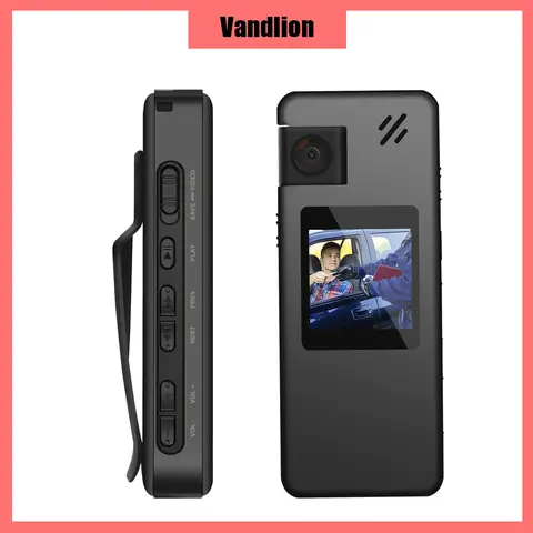 Vandlion A32 휴대용 바디 카메라 야간 투시경 녹화 FHD 1080P 1800mAh 긴 배터리 수명 비디오 녹화 웹캠 라이딩 용
