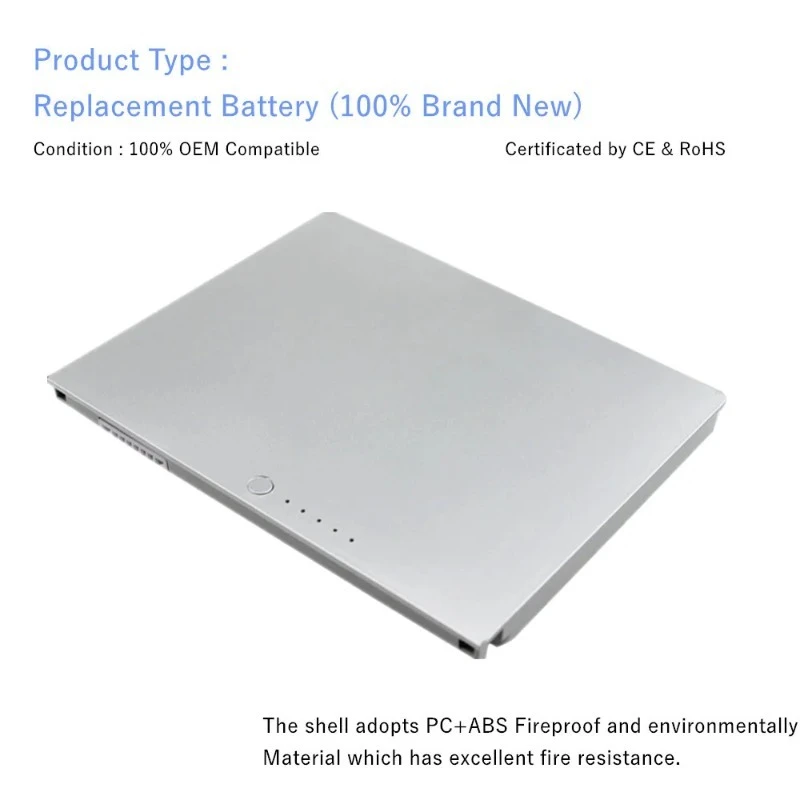 Batterie d'ordinateur portable A1175 pour Apple MacBook Pro 15 "A1150 A1211 A1226 A1260 MA463 MA464 MA600 MA601 MA609 MA610 MA348