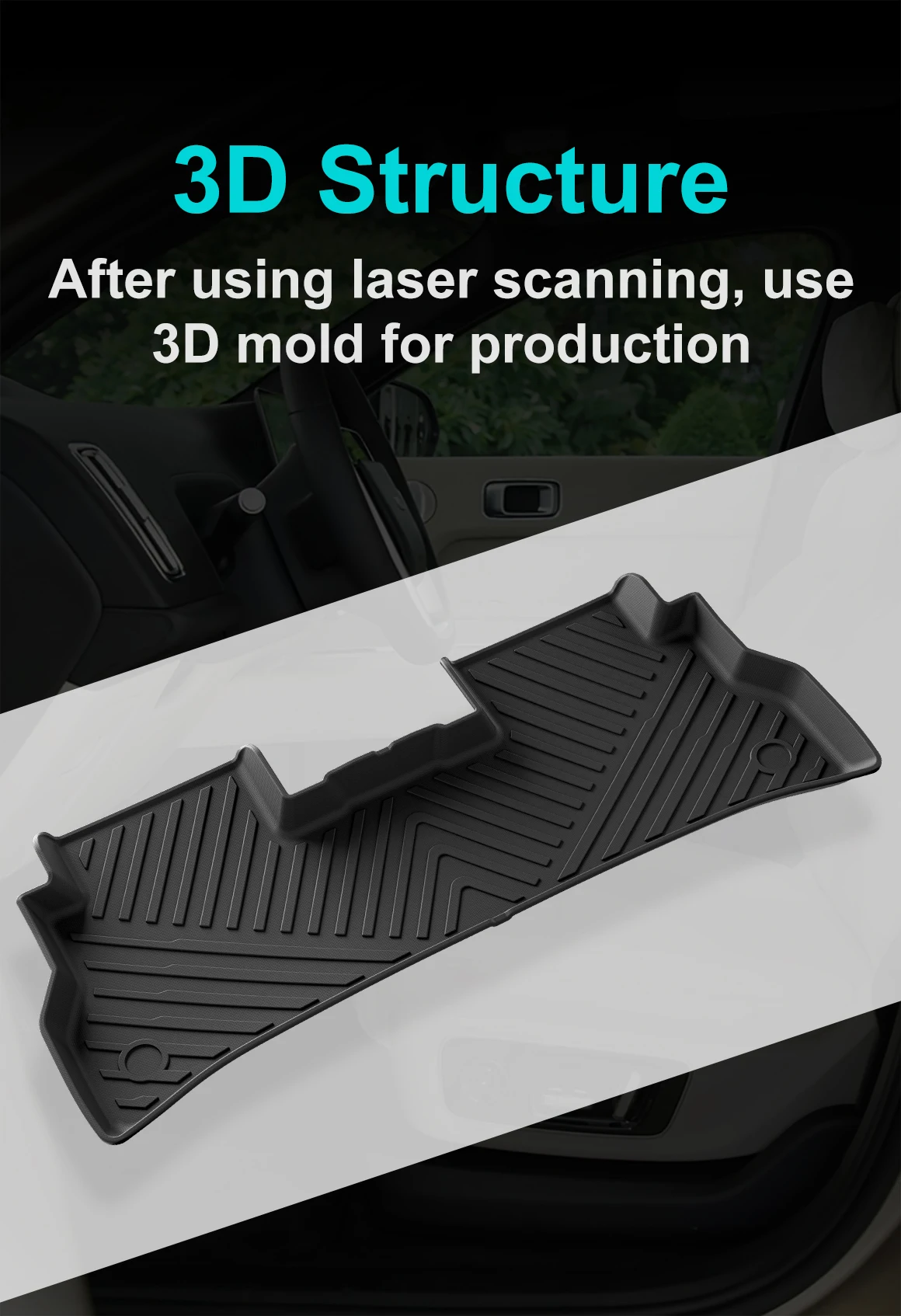 Smabee für Chevy/Chevrolet Trax 2024 2025 2026 Auto-Fußmatten Kofferraumauskleidung Rückenlehnenmatte TPE 3D Linkslenker – Detail 9