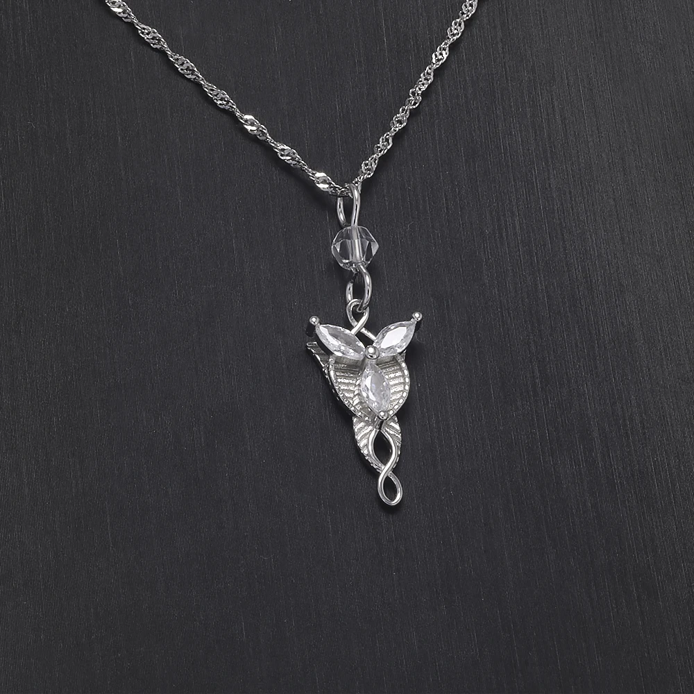 925 Sterling Silber Twilight Star Arwen Halskette Elfen-Anhänger Damen Vintage Film Party Schmuck – Detail 3