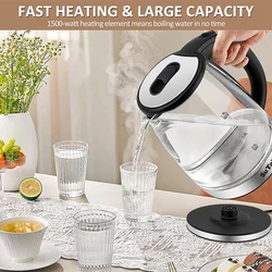 1pc, Electric Tea Kettle For Boiling Water, Stainless Steel Inner Lid & Filter, Hot Water Boiler