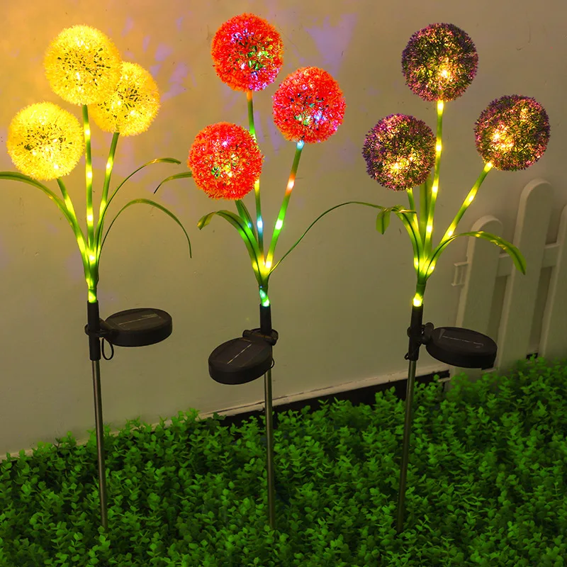 

Dandelion Floral Solar-Powered LED Outdoor Lights Colorful Garden Decor Lamp Waterproof Outdoor Floral Ambiance Lighting