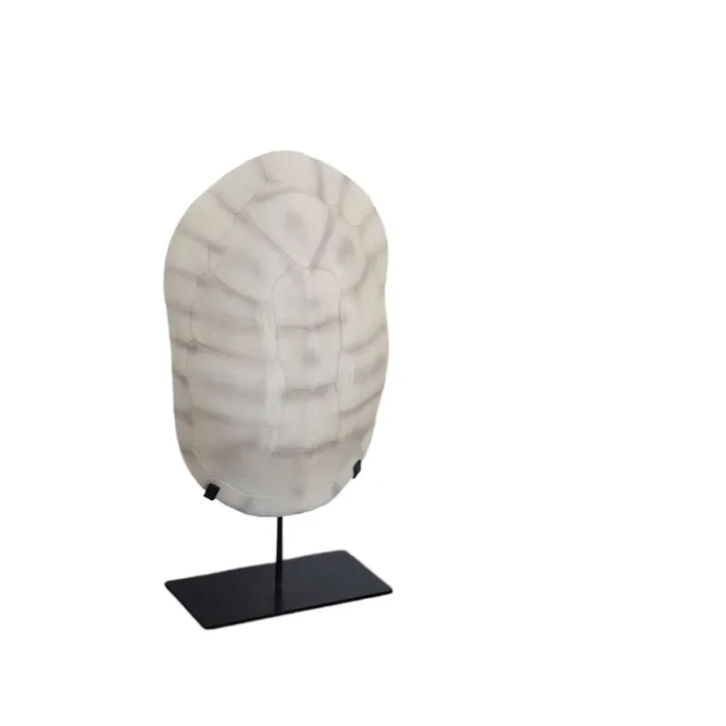 Medieval Style Simulated Turtle Shell Sculpture Ornament for Home Living Room Porch TV Cabinet Retro Desktop Art Soft