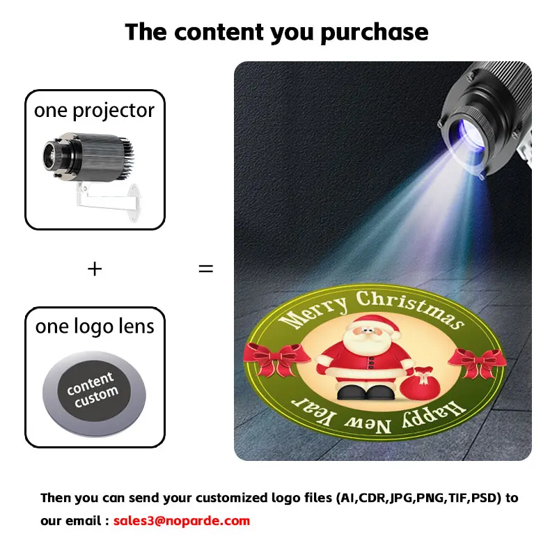 Custom Merry Christmas Family Holiday Happy New Year Hd Full Color Glass Gobo Projector