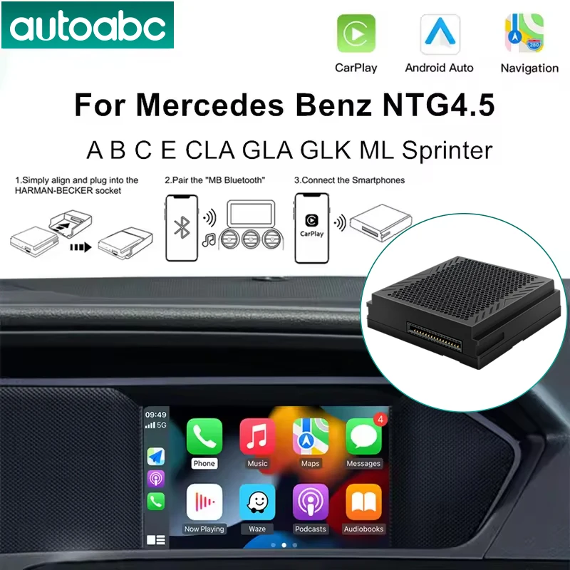 لمرسيدس بنز الفئة ML/GL A B C E CLA GLA GLK W204 اللاسلكية CarPlay أندرويد الملاحة التلقائية NTG4.5 وحدة بيكر