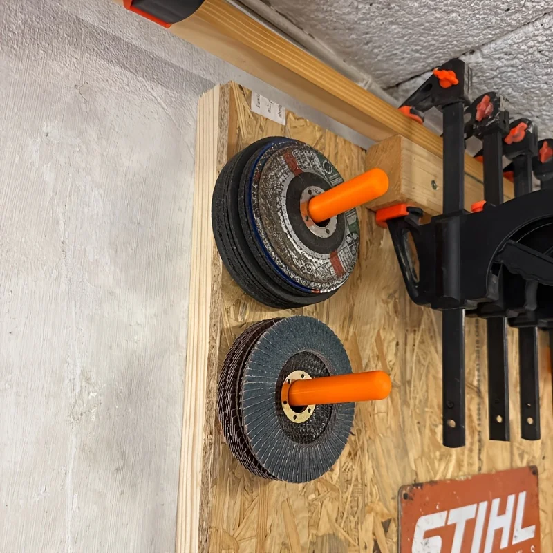 Soporte de pared para amoladoras angulares de 125 mm |   Soporte de Almacenamiento de Herramientas que Ahorra Espacio, Soporte Resistente para Amoladora, Fácil de Instalar