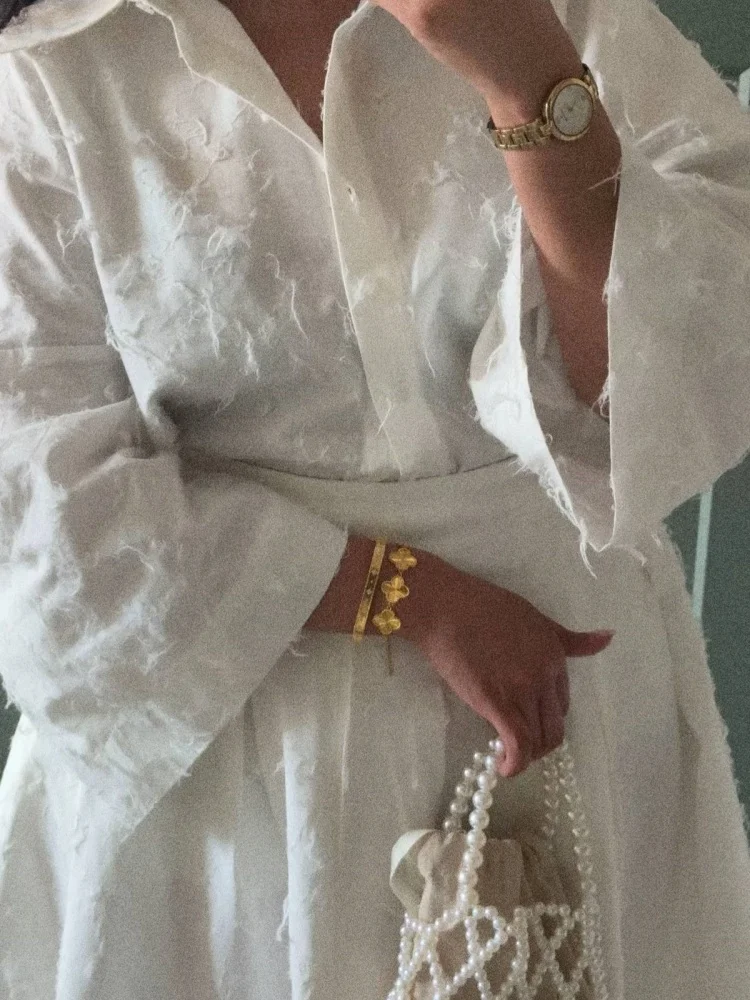 الشارع قميص تنورة مجموعة النساء رفض طوق زر أعلى عالية الخصر مطوي التنانير وتتسابق 2025 الربيع الصيف الإناث رداء غير رسمية #4