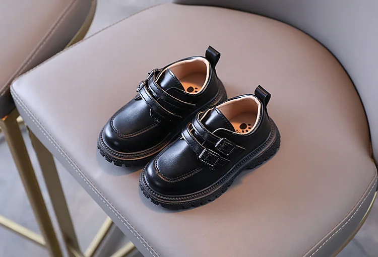2026 Kinder Herbst Lederschuhe Lässige Schulschuhe für Jungen und Mädchen Einzelschuh Größe 21-30 Kleinkind Schwarz Braun Runde Zehenpartie Freizeitschuhe für Kinder – Detail 7