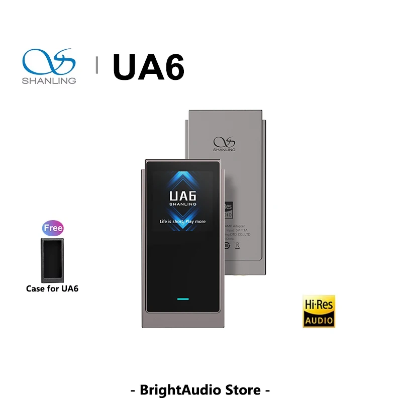 SHANLING UA6 Hi-Res HIFI Portable USB DAC Headphone Amplifer 4 x CS43131 DACs DSD512 3.5mm 4.4mm Balanced with 220mAh Battery