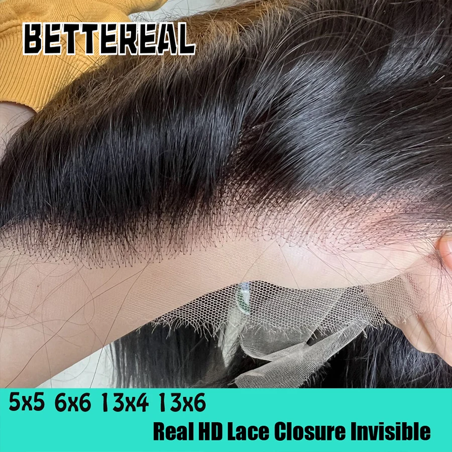 SKINLIKE 13x4 13x6 HD Lace Frontal Only 100% Human Hair Bone Straight Real HD 2x6 6x6 5x5 HD Lace Closure Pre Plucked Melt Skins