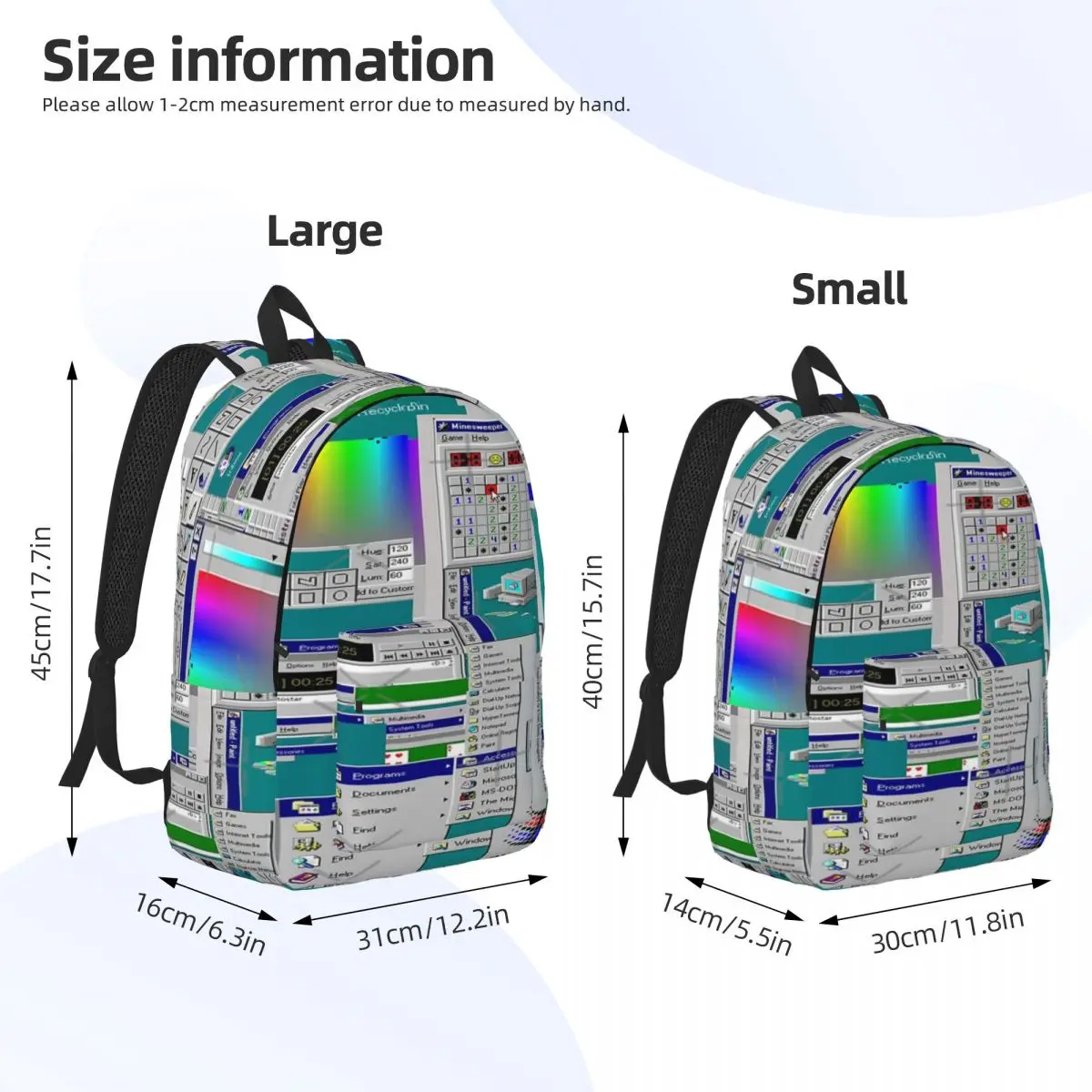 Windows 95 Collage Simple and stylish backpack 2023 Hot Sale Backpack women